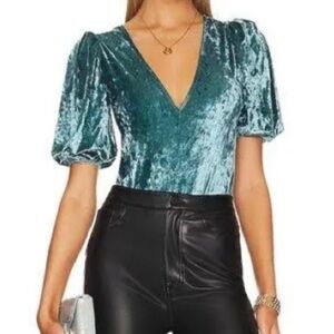 Free people velvet bodysuit